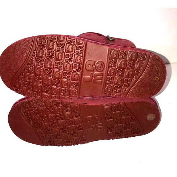 Lam JUNIPER Raspberry Suede Fur Lined Boots Mid Calf Size 6 - Picture 3 of 4